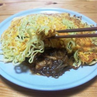 なんちゃって梅蘭風♪カリッとドロ～リ黒あん焼きそば